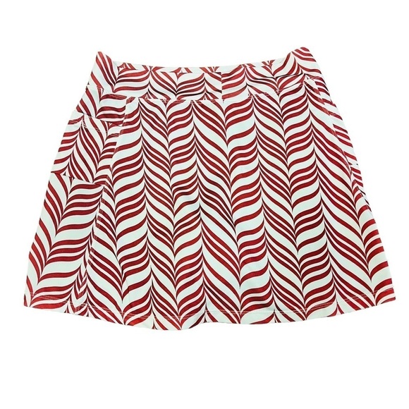 RUNNING Skirts Small Athletic Skort Red White Candystripe Mini Shorts - Picture 7 of 10